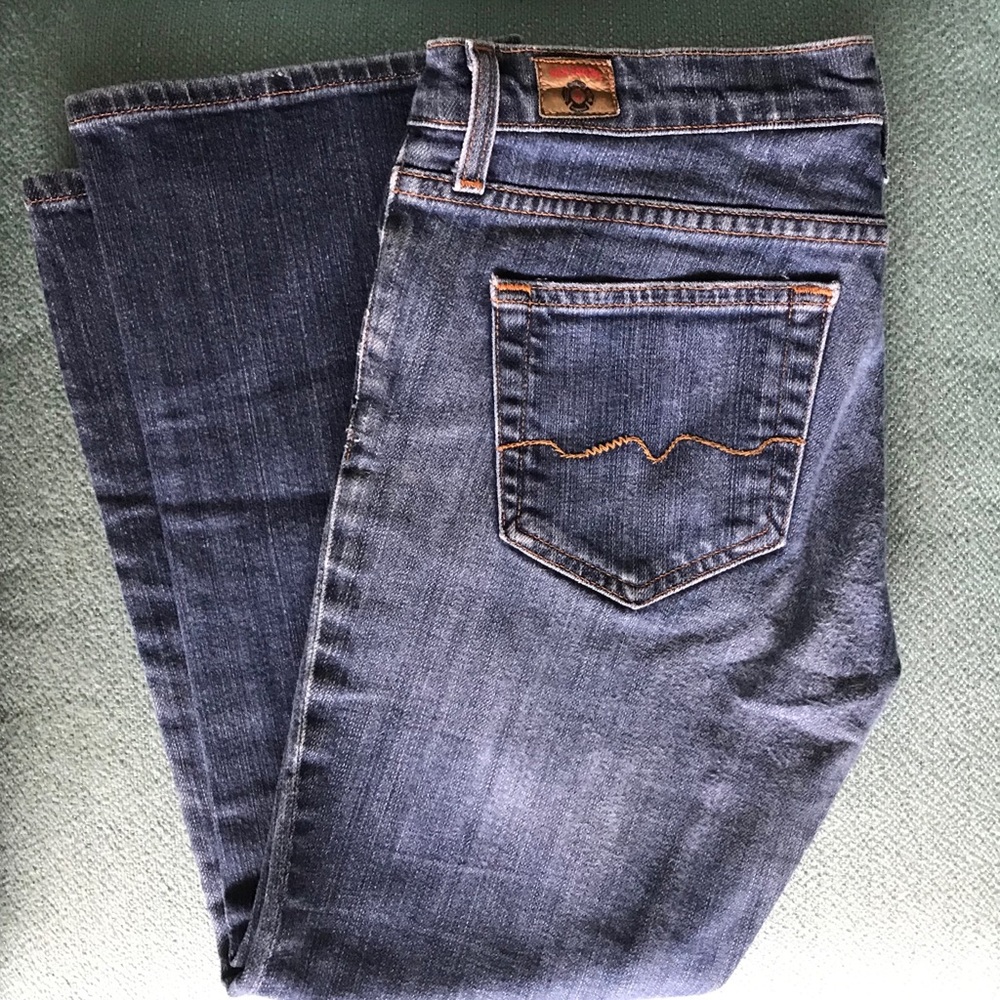 Red Engine Crop Jeans